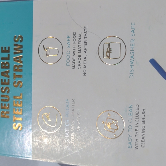 🆕🎁 Reusable steel straws with cleaner - Picture 8 of 9